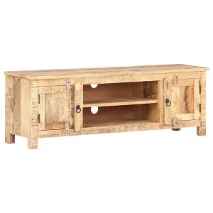 Berkfield TV Cabinet 120x30x40 cm Rough Mango Wood