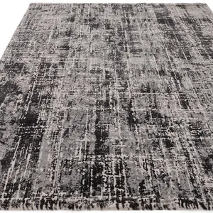 Abstract Black Luxurious Modern,Easy to clean Rug for Bedroom & Living Room-120cm X 170cm