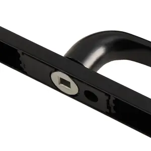 1 Pair Aluminum Alloy Door Handles without Lock Cylinder Sleek Black