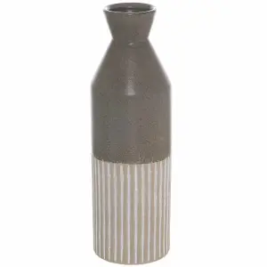 Mason Collection Ellipse Tall Vase - Ceramic - L12 x W12 x H40 cm - Grey