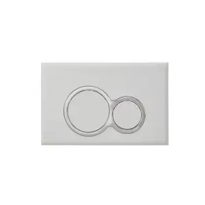 Nes Home Wall Hung Toilet Cistern Frame with Chrome Button Flush Plate  Round