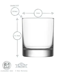 LAV - Ada Whisky Glasses - 305ml - Pack of 6