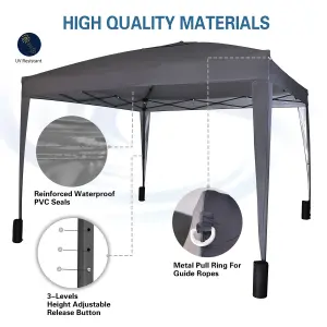 MCC Direct Gazebo 3x3 Pop up with Sides Grey