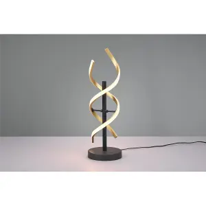 Luminosa Sequence Modern 20.5W LED Table Lamp Brass Matt 2300-3000-4000K - UK Stock