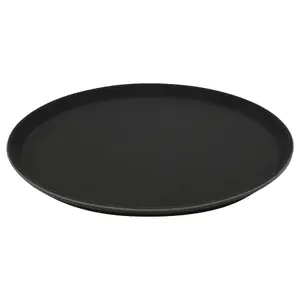 Argon Tableware - Round Non-Slip Serving Tray - 35cm - Black