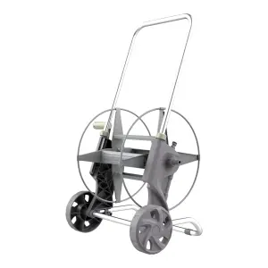 GoodHome Watering Grey Freestanding Empty hose cart With wheels