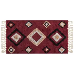 Cotton Area Rug 80 x 150 cm Red SIIRT