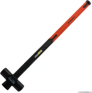 7Lb Heavy Duty Sledge Hammer Long Handle Grip With Fibreglass Rubber Shaft