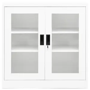 Berkfield Office Cabinet White 90x40x90 cm Steel