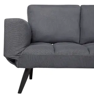 Beliani Glam Sofa Bed BREKKE Dark Grey