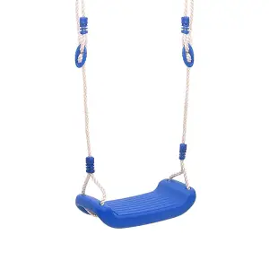 Berkfield Swing Seats with Ropes 2 pcs Blue 37x15 cm Polyethene