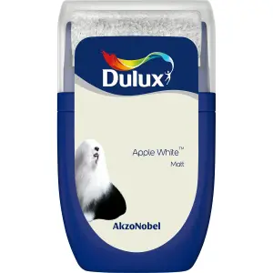 Dulux Standard Apple white Matt Emulsion paint, 30ml