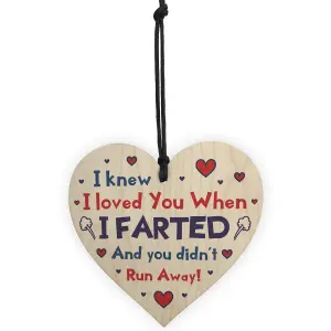 Joke Anniversary Gift For Him Her Wood Heart Funny Girlfriend Boyfriend Gift Keepsake