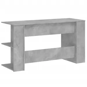 Berkfield Desk Concrete Grey 140x50x75 cm Engineered Wood