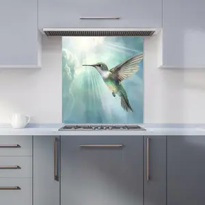 Hummingbird In A Beautiful Sky Kitchen Splashback