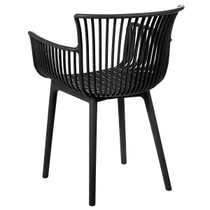 Set of 4 Garden Chairs PESARO Black