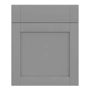 GoodHome Alpinia Painted Matt slate grey wood effect Shaker Drawerline door & drawer front 600mm