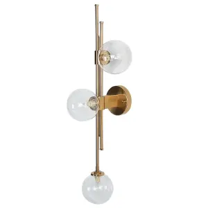 Beliani Glam 3 Light Wall Lamp Gold TULIJA