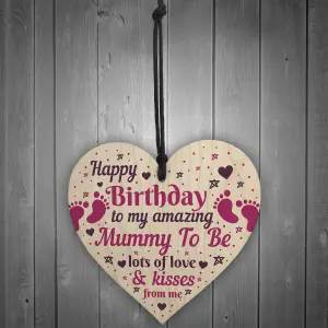 Red Ocean Mummy Gifts Wooden Heart Mummy To Be Birthday Cards Mummy To Be From Bump Gifts Keepsake