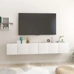 Berkfield Hanging TV Cabinets 3 pcs White 60x30x30 cm