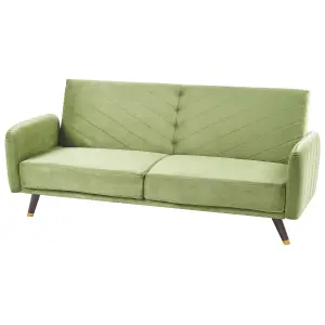 Sofa Bed SENJA Olive Green Velvet