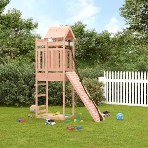 Berkfield Playhouse with Climbing Wall Solid Wood Douglas