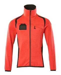 Mascot Accelerate Safe Microfleece Jacket with Half Zip (Hi-Vis Red/Dark Anthracite)  (XXXXX Large)