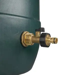 Water Butt Replacement Tap BRASS Metal Lever UK Bib Outlet Barb Quick Hosepipes  Brass Valve (Quick Connector) 1"