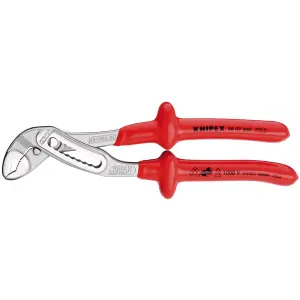 KNIPEX 88 07 250 Alligator Water Pump Pliers with dipped insulation, VDE-tested chrome-plated, 250mm 21923