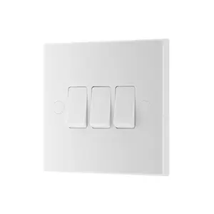 BG White 20A 2 way 3 gang Light Switch