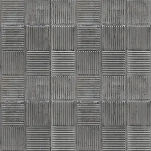 Galerie Grunge Grey Metal Grate Smooth Wallpaper