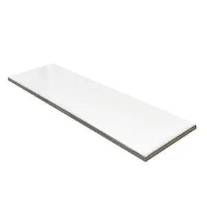 Johnson Tiles Mayfair White Gloss Ceramic Indoor Wall Tile, Pack of 54, (L)245mm (W)75mm