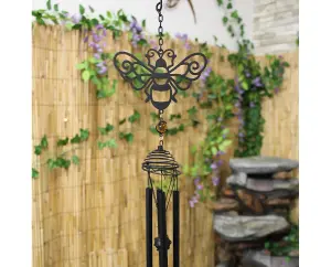 Primus Silhouette Honeybee Wind Chime - Black