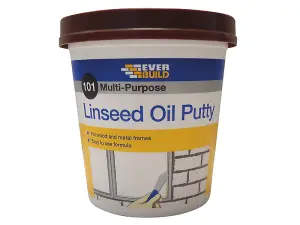 Everbuild MPBN1 101 Multi-Purpose Linseed Oil Putty Brown 1kg EVBMPPB1KG