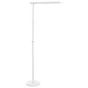 Metal LED Office Floor Lamp White PERSEUS