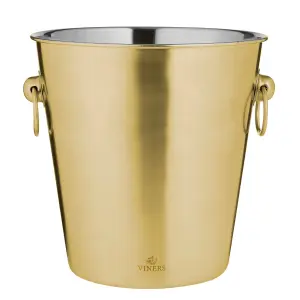 Viners Barware Stainless Steel Gold Champagne Bucket 4L