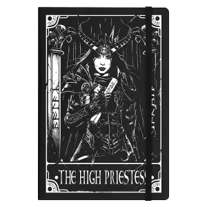 Deadly Tarot The High Priestess A5 Notebook Black/White (A5)