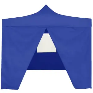 Berkfield Professional Folding Party Tent with 4 Sidewalls 2x2 m Steel Blue