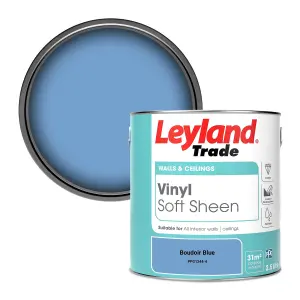 Leyland Trade Vinyl Soft Sheen Walls & Ceilings Emulsion Paint Boudoir Blue (PPG1244-4) - 2.5L