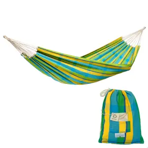 Amazonas Barbados Lemon Double Cotton Traditional Garden Hammock With Bag