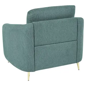 Beliani Traditional Armchair TROSA Fabric Green