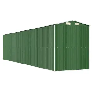 Berkfield Garden Shed Green 192x938x223 cm Galvanised Steel