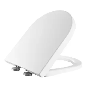 RAK Resort Mini Soft Close WC Toilet Seat with Quick Release Button - D Shape Wrap Over