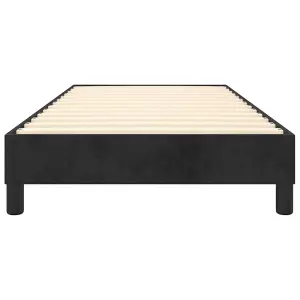 Berkfield Box Spring Bed Frame Black 90x190 cm 3FT Single Velvet