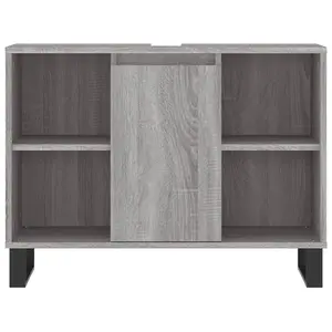 Berkfield Bathroom Cabinet Grey Sonoma 80x33x60 cm Engineered Wood