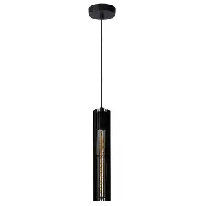 Lucide Lionel Modern Pendant Light 6.5cm- 1xE27 - Black