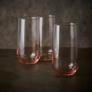 Audreyonna 470ml & 425ml Glass Set (Set of 12) Pink