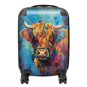 Splashart Highland Cow Suitcase - Small