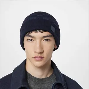 Louis Vuitton® - Néo Petit Damier Beanie - Wool - Navy - Men - Luxury