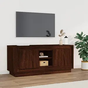 Berkfield TV Cabinet Brown Oak 102x35x45 cm Engineered Wood